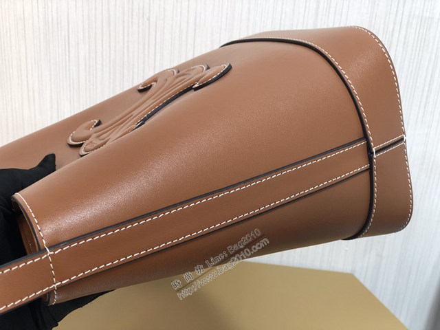 Celine專櫃2023s春夏新品CUIR TRIOMPHE小號繡花光滑牛皮水桶包 賽琳百搭斜挎肩背女包 sldj2433